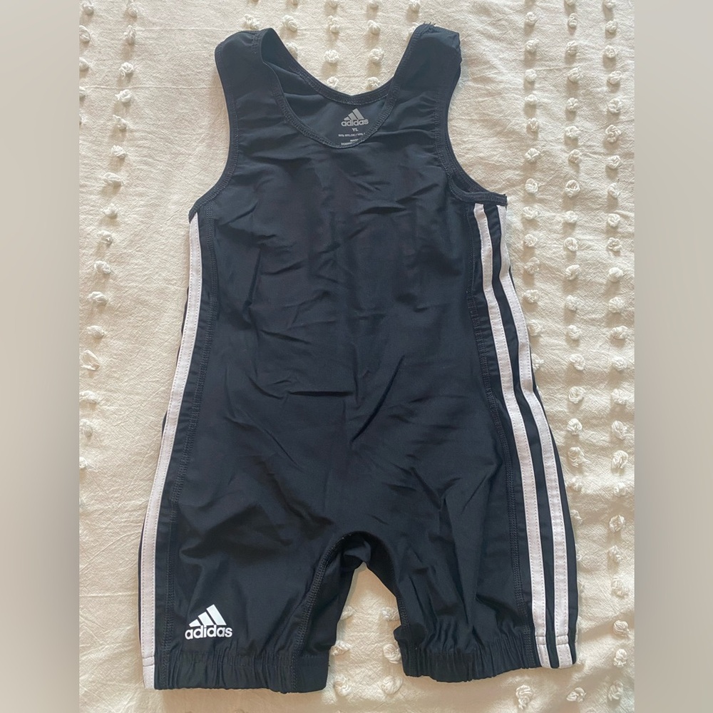 Youth Weightlifting Wrestling Singlet Adidas YL